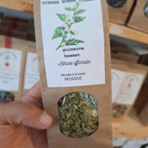 Guimauve fleurs et feuilles